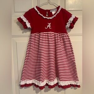 Tara Collection Alabama Crimson Tide Little Girls Short  Sleeve  Dress Size 2